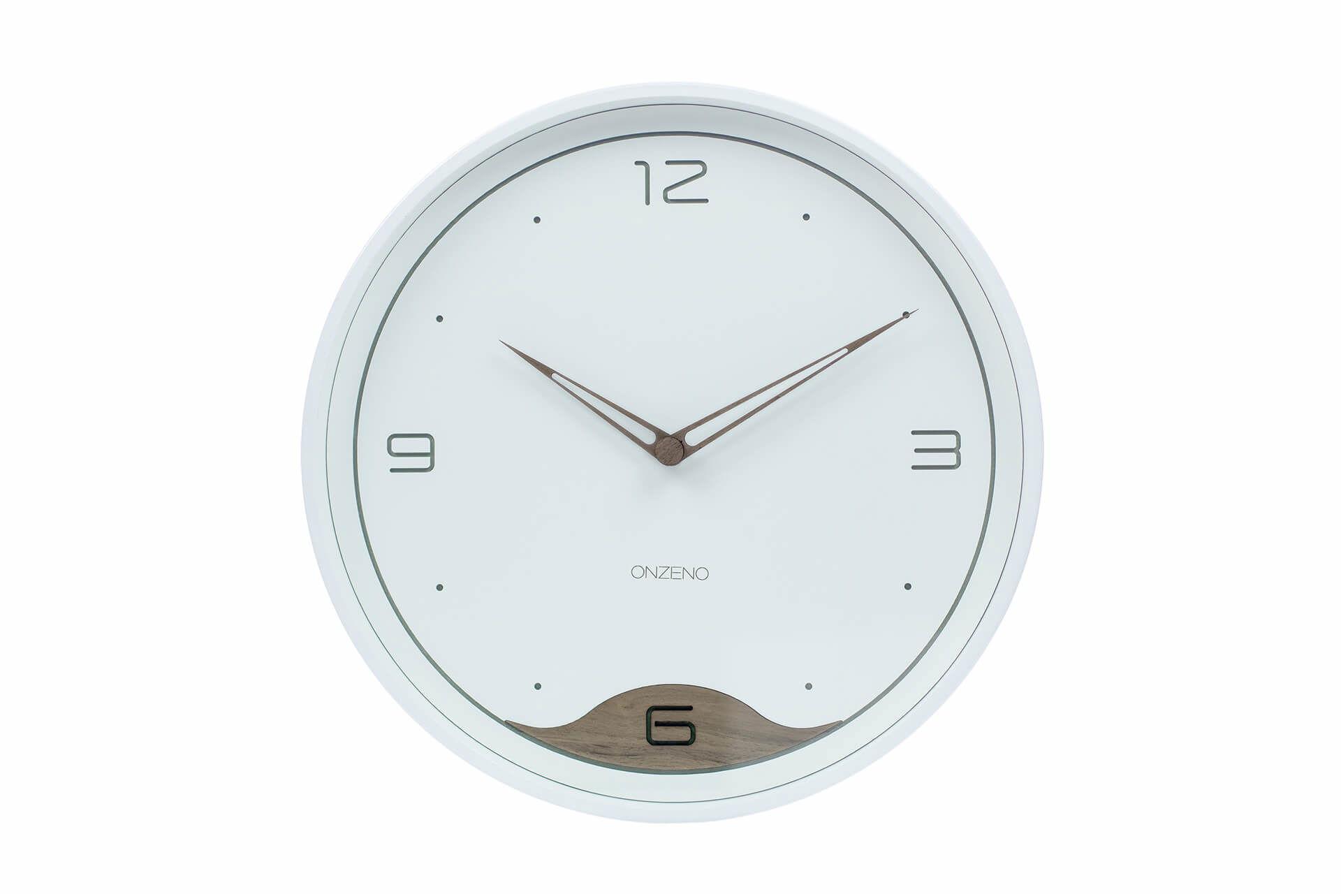 WANDUHR Design Weiß 31/31 cm - Weiß, Holzwerkstoff (30.5/30.5/4cm) - ONZENO