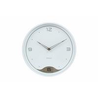 WANDUHR Design Weiß 31/31 cm - Weiß, Holzwerkstoff (30.5/30.5/4cm) - ONZENO