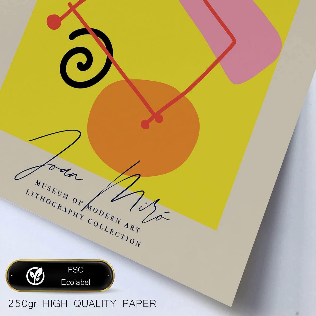 POSTER Set Mit 6 Miró Kunst Sammlung Von Plakate Mit Collage Ästhetik Für Innendekoration A3 & A4 Rahmenlos - Klar, Papier (29/3cm) - Nacnic
