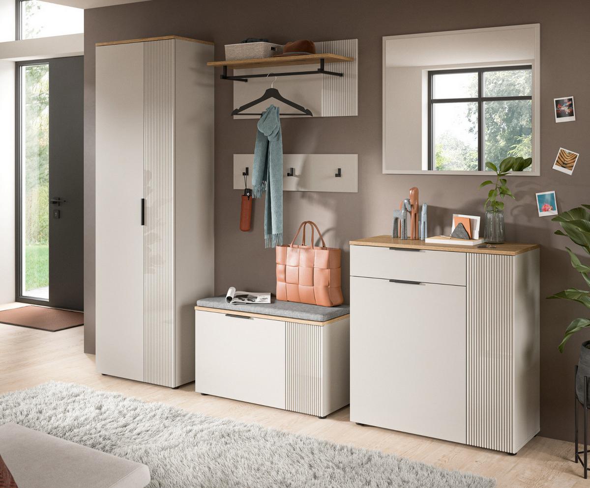 GARDEROBENSPIEGEL Kaschmir Sand, Flur Wandspiegel 80 x 70 cm - Kaschmir, Glas/Holzwerkstoff (80/70/2cm) - Inn.Furn