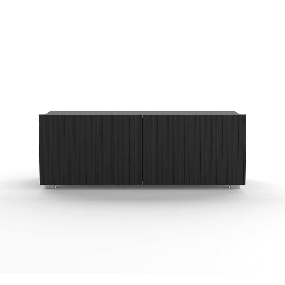 LOWBOARD Kavell mit 2 Türen, 100 cm, stehend/hängend, schwarz matt - Schwarz, Holzwerkstoff (100/37.5/43cm) - Beautysofa