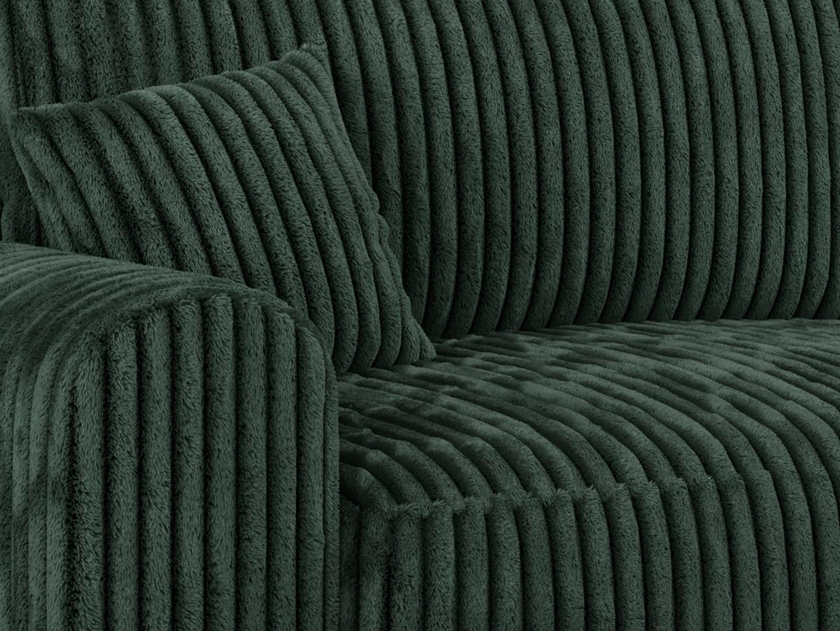 ECKSOFA NELSON Grün Cord - Schwarz/Grün, Kunststoff/Textil (274/152cm) - MKS