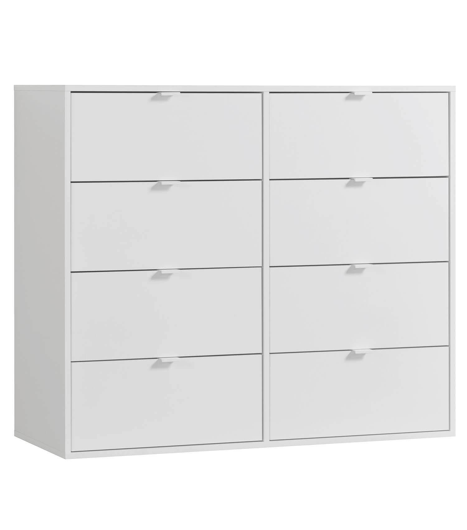 KOMMODE Die Stilvolle - Weiß, Holzwerkstoff (110/95/40cm) - Mokebo