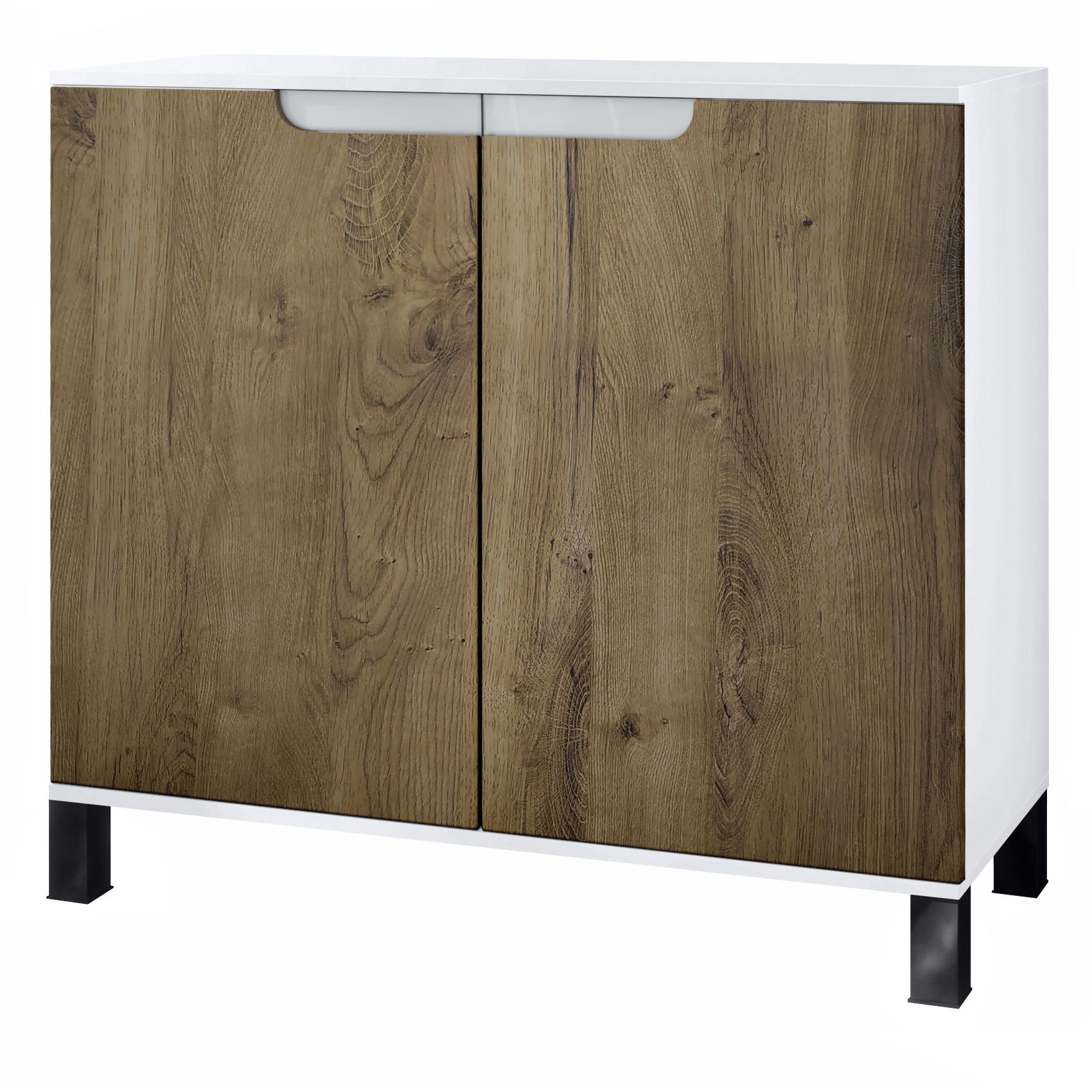 KOMMODE Sylt Eiche Ribbeck - Alteiche, Holzwerkstoff (92.5/84.5/35cm) - Vladon