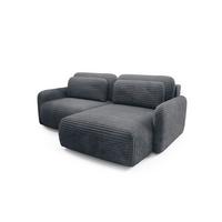 ECKSOFA Simone Mit Schlaffunktion - Anthrazit, Holzwerkstoff/Textil (165/240cm) - Fun Möbel