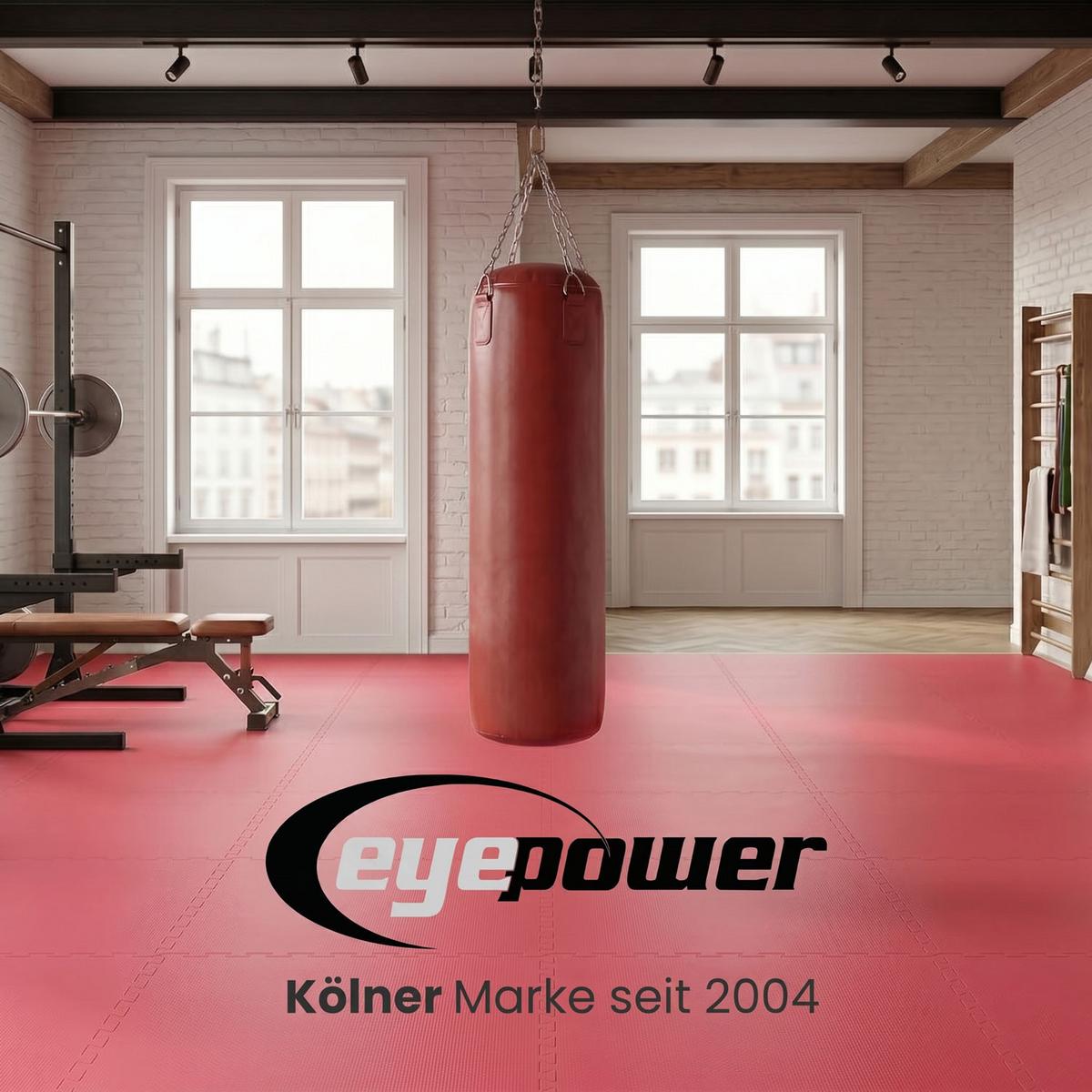 BODENSCHUTZMATTEN - 4er Set - 63/63/2 cm - Rot / Blau - Blau, Kunststoff (63/63cm) - eyepower