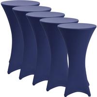 STEHTISCHHUSSE Stella Ø 70cm Blau (5tlg) - Blau, Textil (70/70cm) - Beautissu 