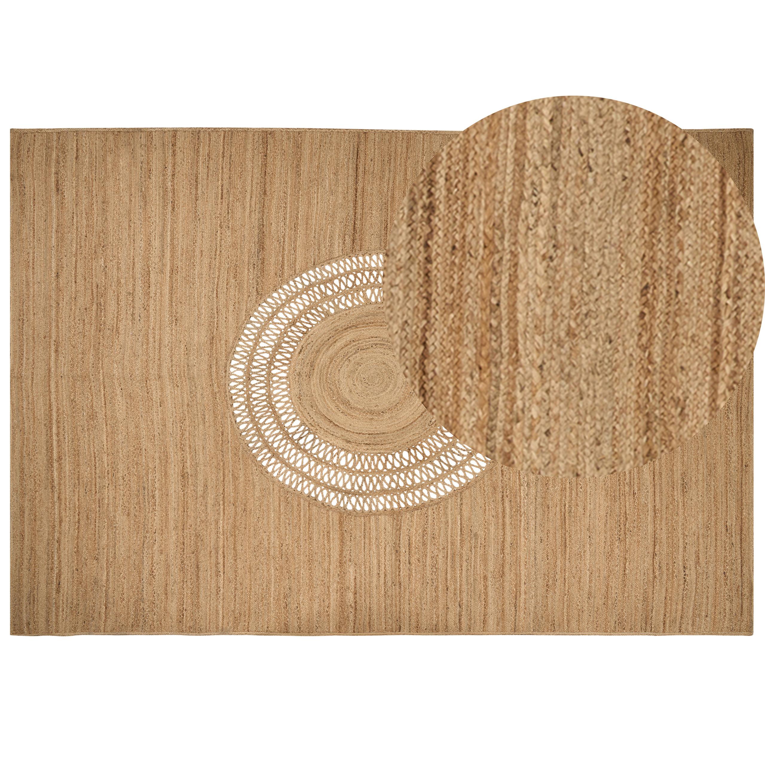 TEPPICH geflochten Beige 160/230 cm Bogazoren - Beige, Naturmaterialien (160/230cm) - Beliani