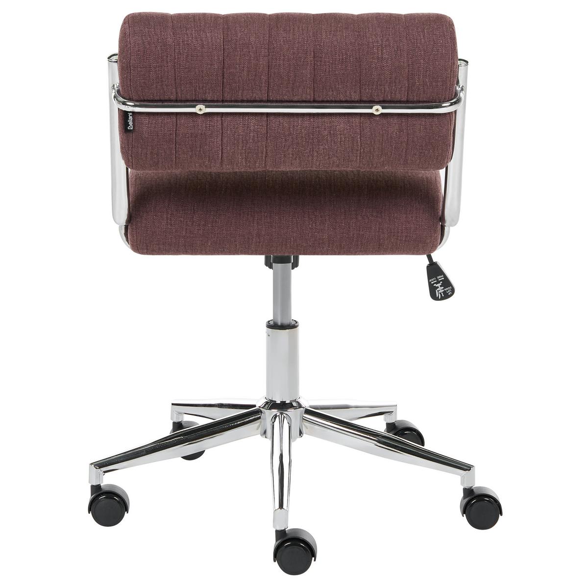 SCHREIBTISCHSTUHL Burgunderrot Arloft - Dunkelrot, Textil/Metall (60/73/60cm) - Beliani