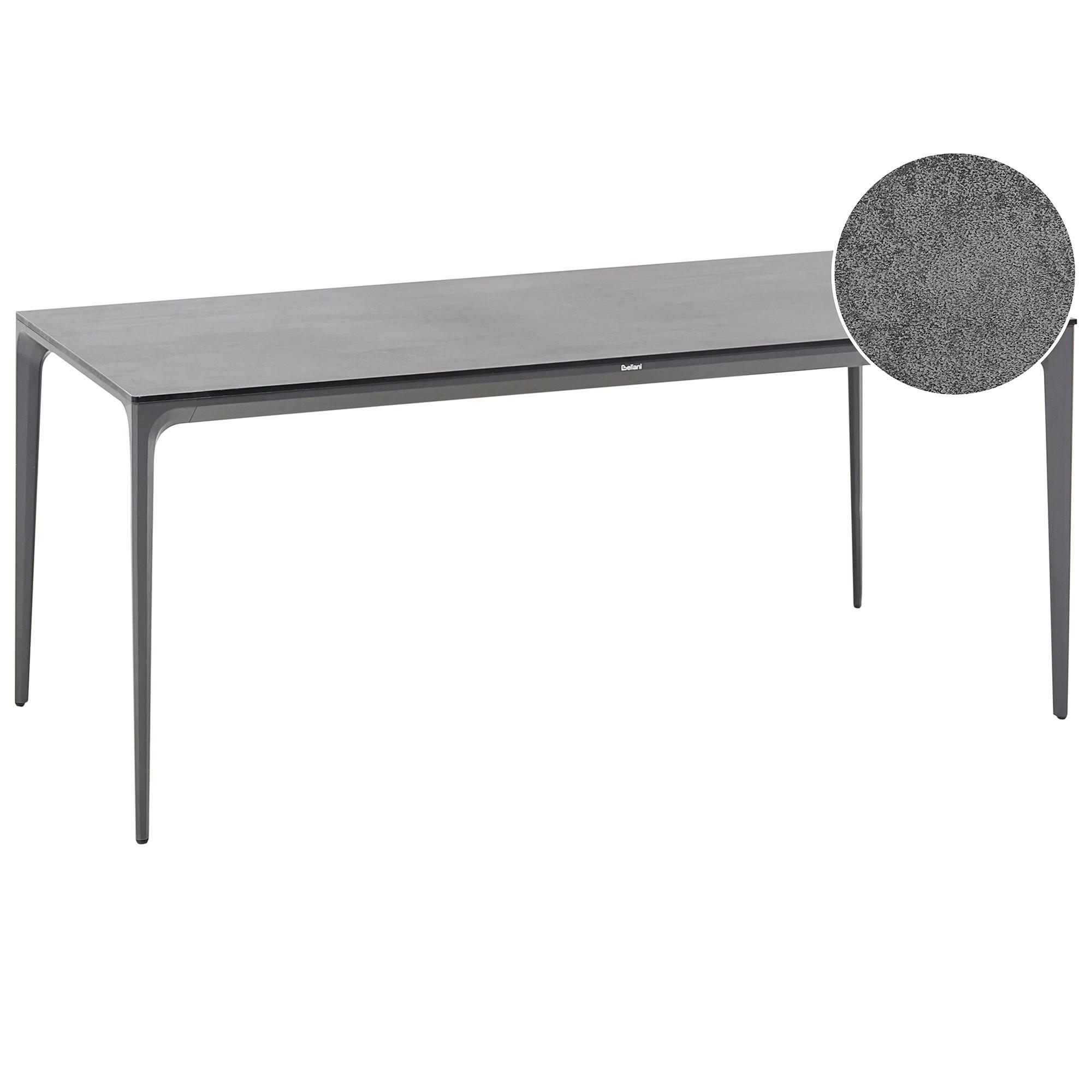 KONFERENZTISCH 90/180 cm Dunkelgrau Sovareto - Dunkelgrau, Kunststoff (180/90/75cm) - Beliani
