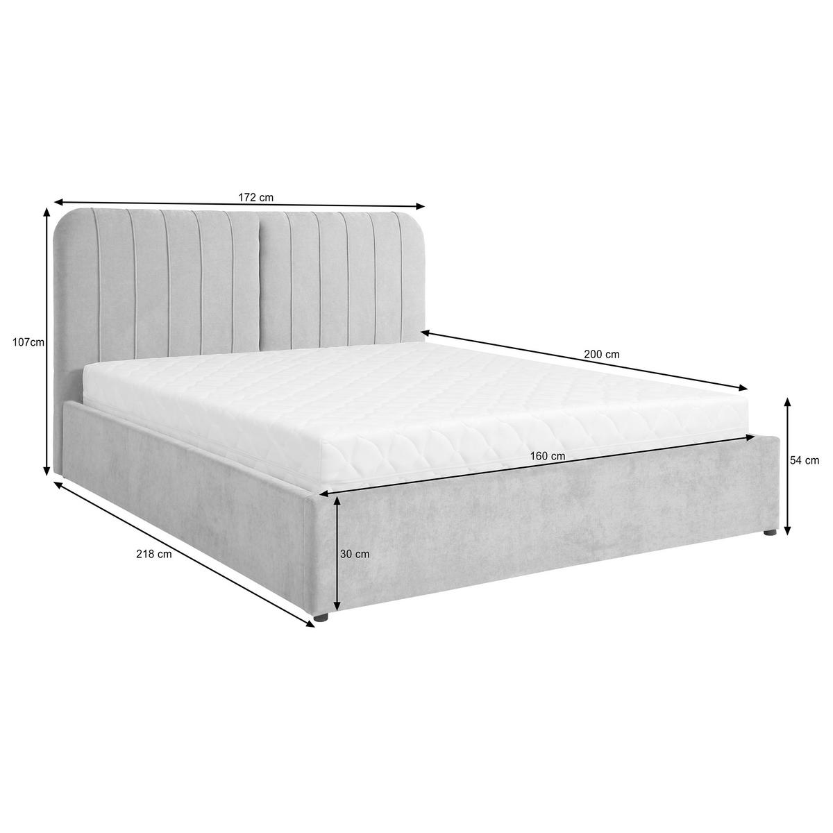 POLSTERBETT Livre mit Taschenfedernmatratze 26 cm, mit Bettkasten, 160x200 cm, Chenille-Stoff, Dunkelbeige - Cappuccino, Textil (160/200cm) - Beautysofa