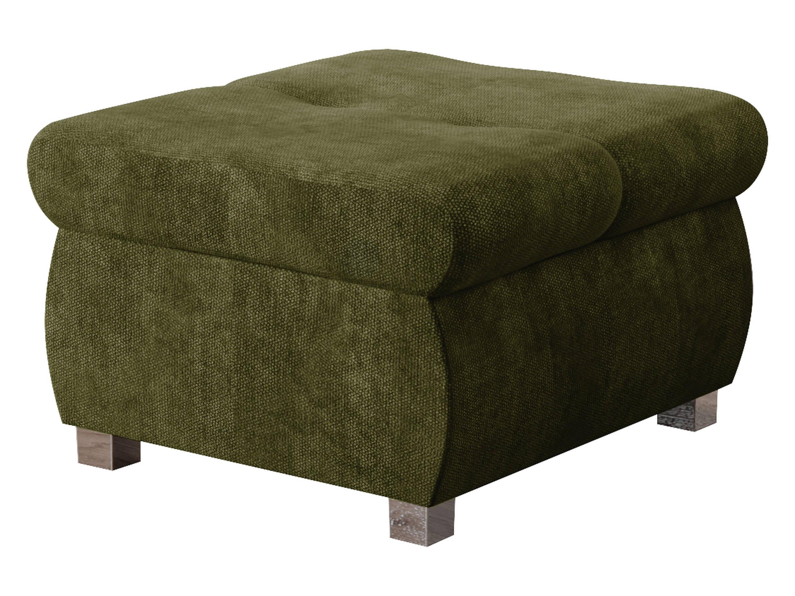 POLSTERHOCKER Orkan Klein - Silberfarben/Grün, Holz/Textil (60/39/60cm) - MIRJAN24