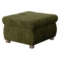 POLSTERHOCKER Orkan Klein - Silberfarben/Grün, Holz/Textil (60/39/60cm) - MIRJAN24