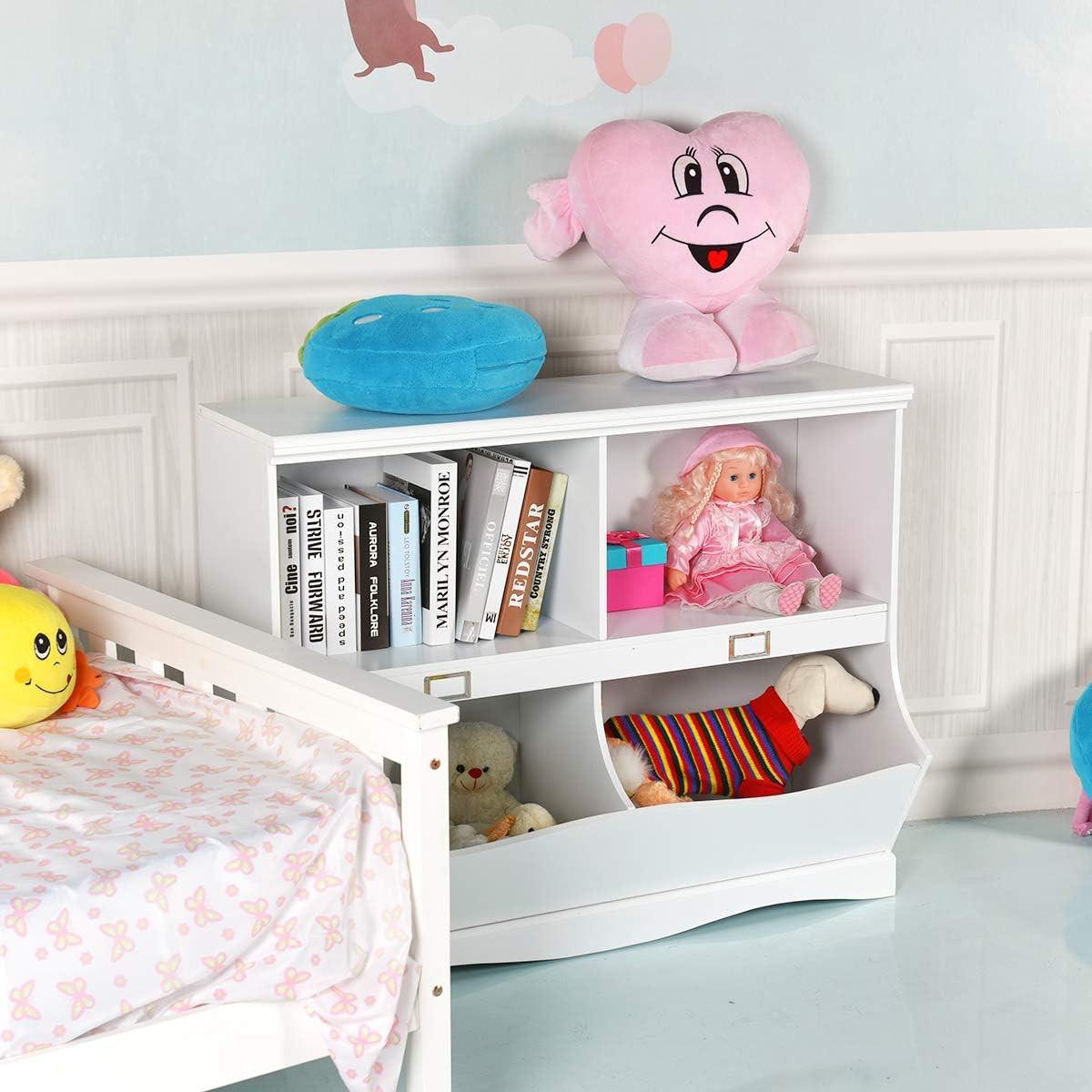 KINDERREGAL Weiß - Weiß, Holz (105/84/40cm) - COSTWAY