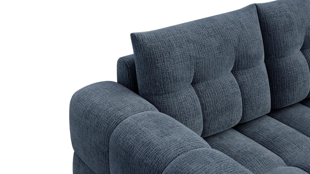 SOFA CLOUDI 2-Sitzer, marineblau - Blau/Schwarz, Holz/Textil (181/89/104cm) - Wozimo