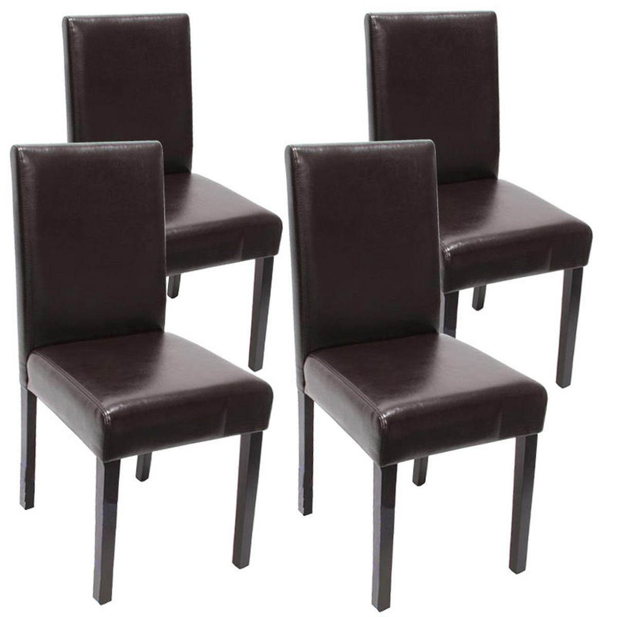 ESSZIMMERSTUHL Braun, Dunkelbraun 4er-Set - Dunkelbraun/Braun, Textil (43/90/56cm) - MCW