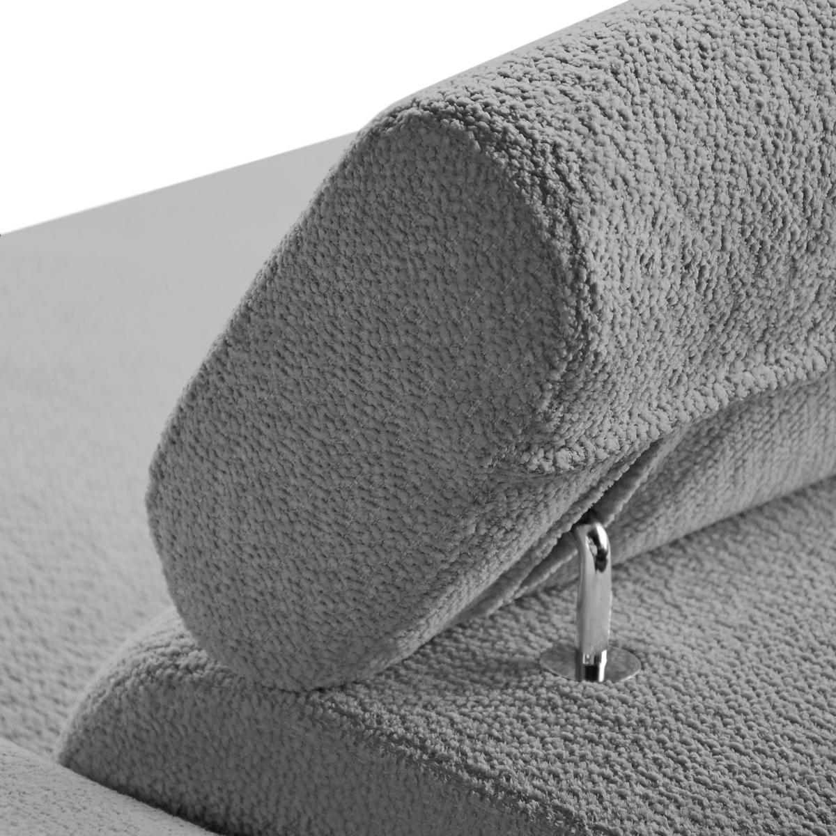 ECKSCHLAFSOFA Mellow mit Bettkasten, Grau, rechts - Schwarz/Grau, Textil (270/205cm) - Beautysofa