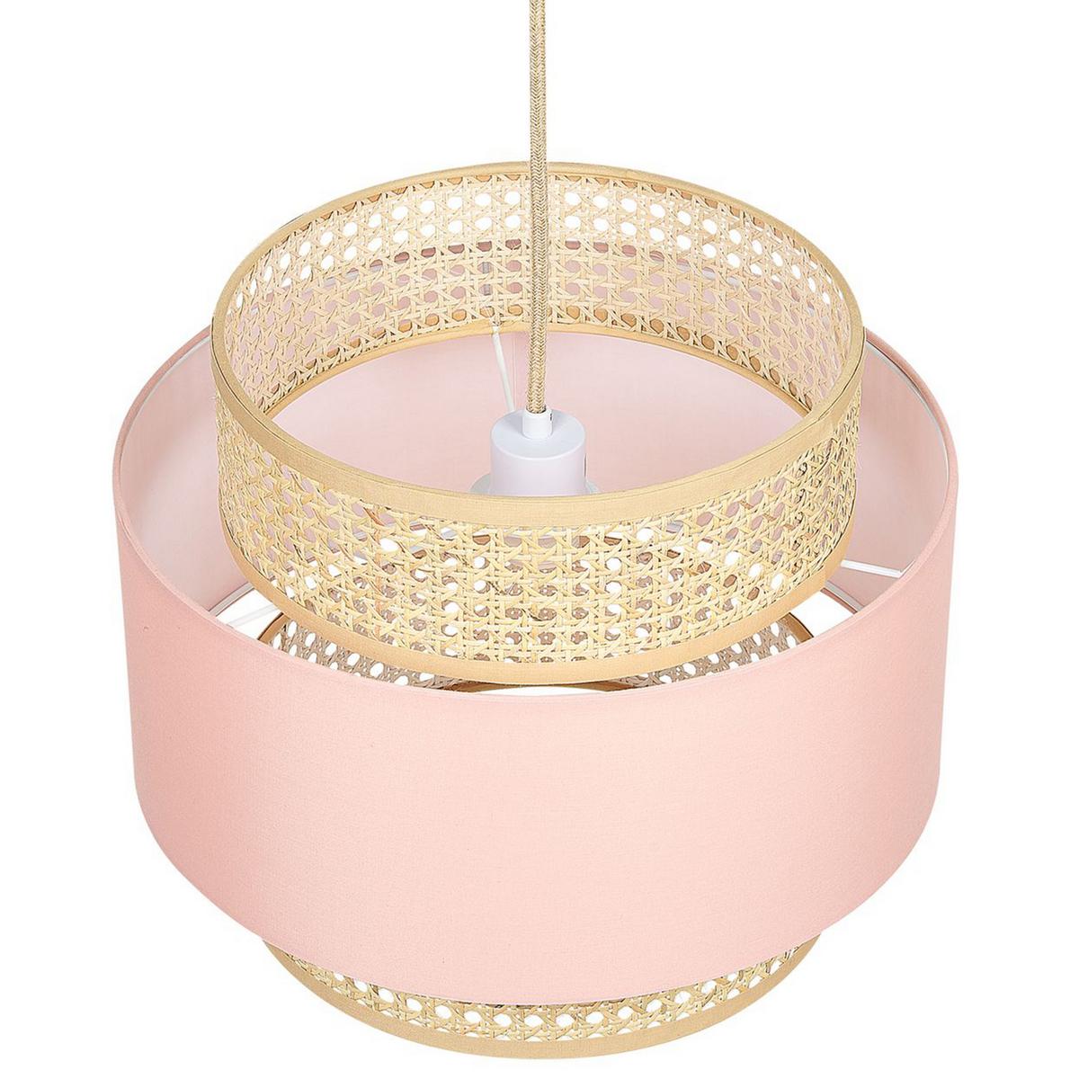 HÄNGELAMPE Yumuri 40x40x172 cm - Pink, Textil (40/40/172cm) - Beliani