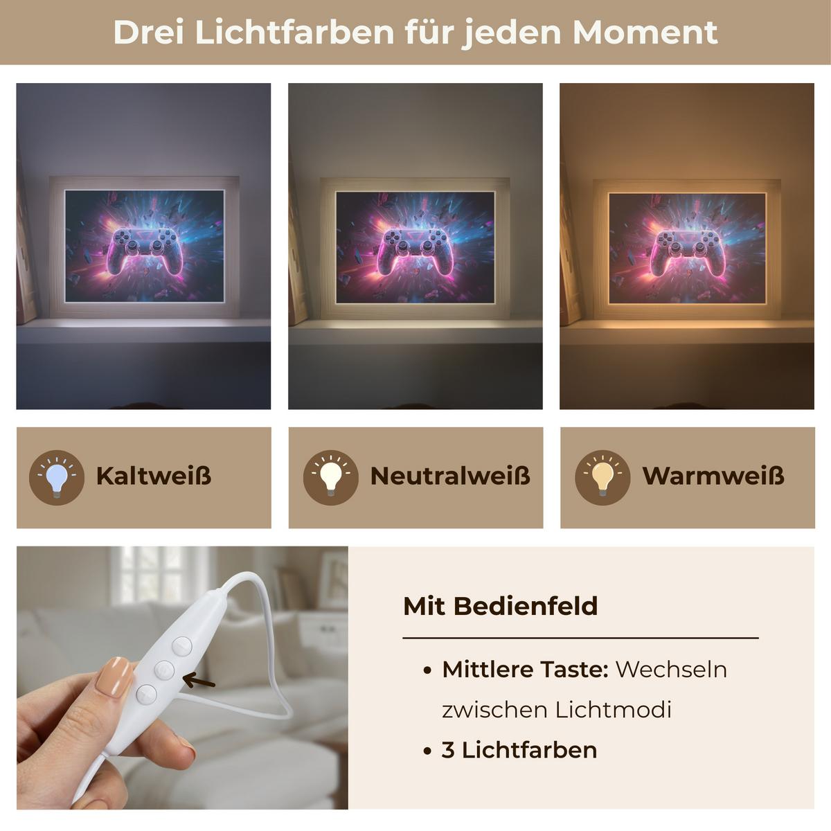 WANDLEUCHTE Controller - Neon - Explosion - Abstrakt 20x15 cm - Violett, Holzwerkstoff (20/15/8cm) - OnlyWow