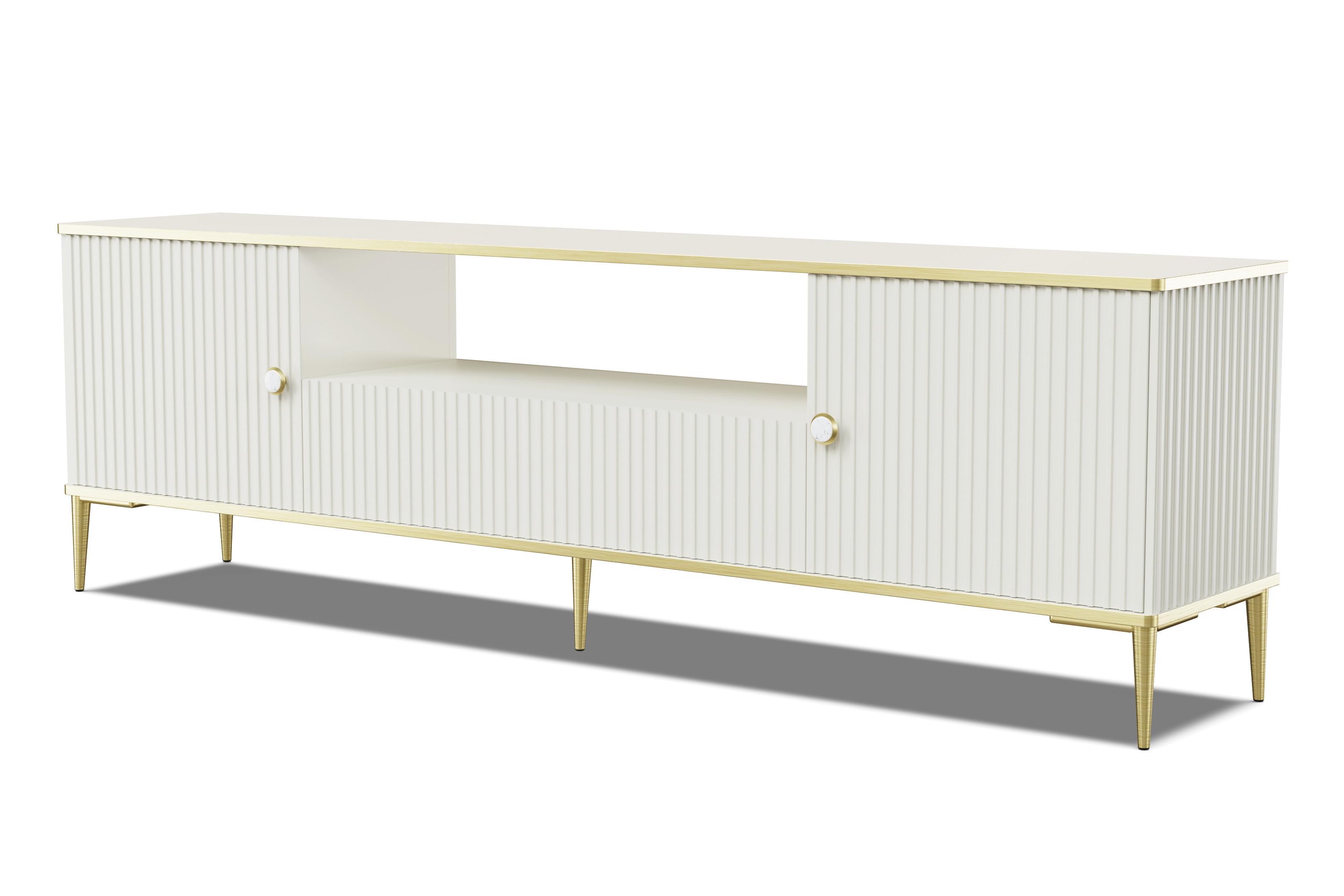 TV LOWBOARD Kaschmir, Gold 180/55/35 - Kaschmir, Holzwerkstoff (180/55/35cm) - RAUMHIRSCH FURNITURE