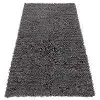 FLOKATI WOLLE 70/160 cm - Grau, Textil (70/160cm) - rugsX