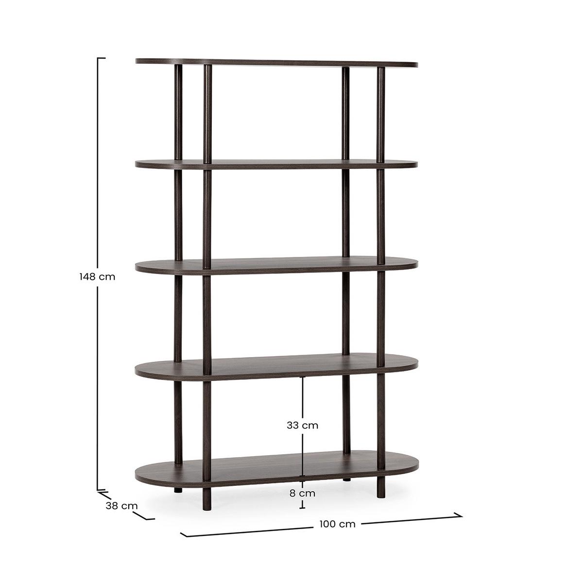 REGAL Montana 5 Regalböden Walnuss-Optik - Walnussfarben, Holzwerkstoff (100/148/38cm) - VS Venta-stock