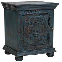 NACHTTISCH aus holz 50x40x59cm - Blau, Holz (50/59/40cm) - Wanderlust