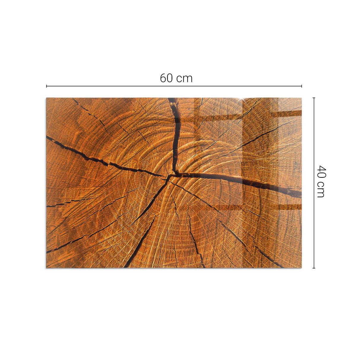 GLASPLATTE für Kamin 60x40 cm - Orange, Glas (60/40/0.4cm) - TULUP