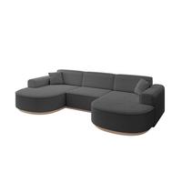 WOHNLANDSCHAFT MARI-U1-v1 - 303x171x83 cm Grau Bouclé - Grau, Holzwerkstoff/Textil (303/83/171cm) - ALTDECOR