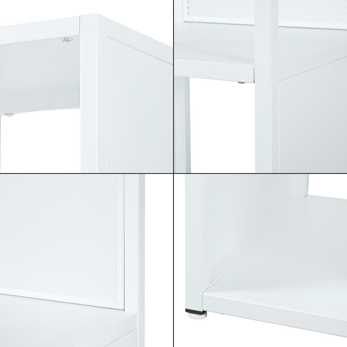 STANDREGAL Finspång - Weiß, Metall (38/185/38cm) - [en.casa]