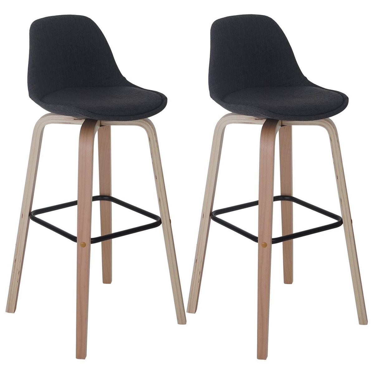 BARHOCKER Grau 2er-Set - Grau, Textil (44/97/45cm) - MCW