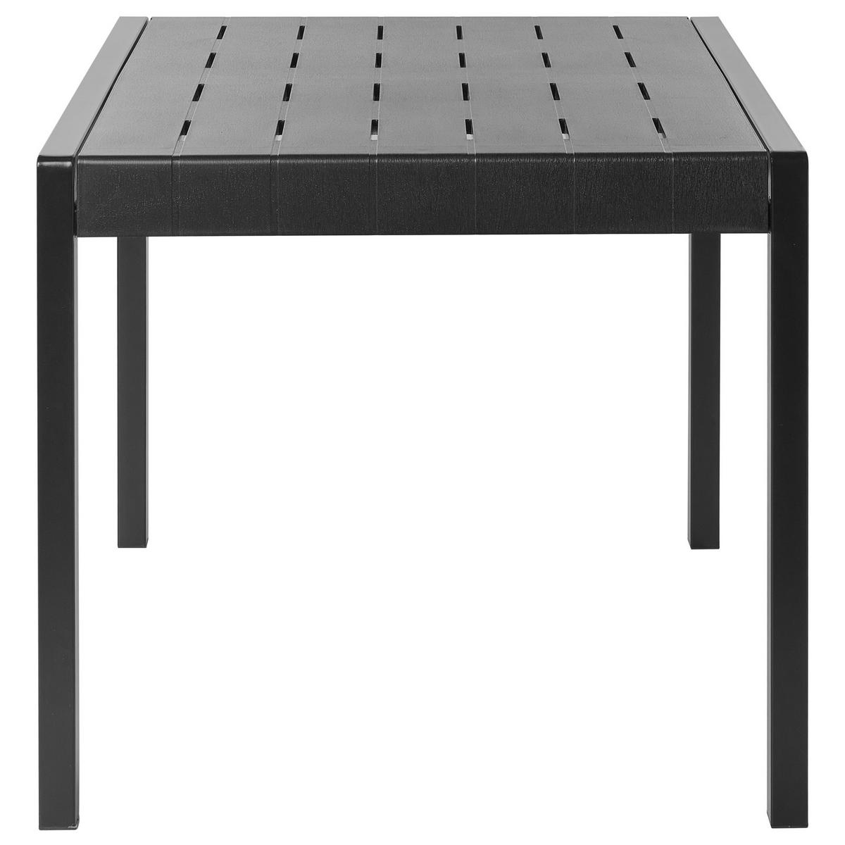 GARTENTISCH 81/84 cm Schwarz Bartica - Schwarz, Kunststoff (81/84/77cm) - Beliani