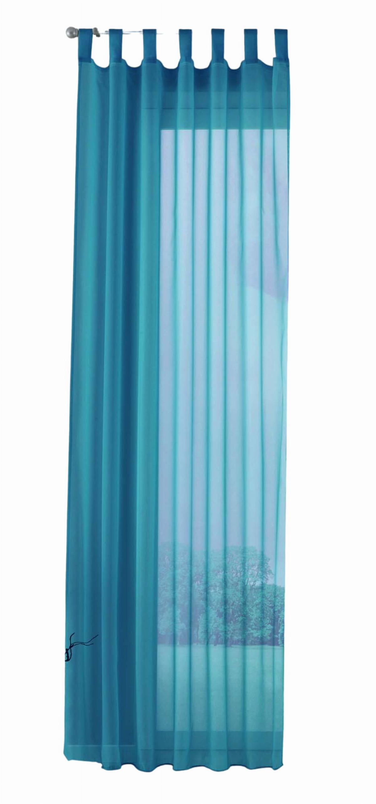SCHLAUFENSCHAL PULA HxB 175x140 cm Türkis - Türkis, Textil (140/175cm) - Gardinenbox