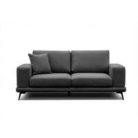 SOFA MEDIOLANE 2,5-Sitzer, schwarz - Schwarz, Holzwerkstoff/Textil (203/87/96cm) - Wozimo
