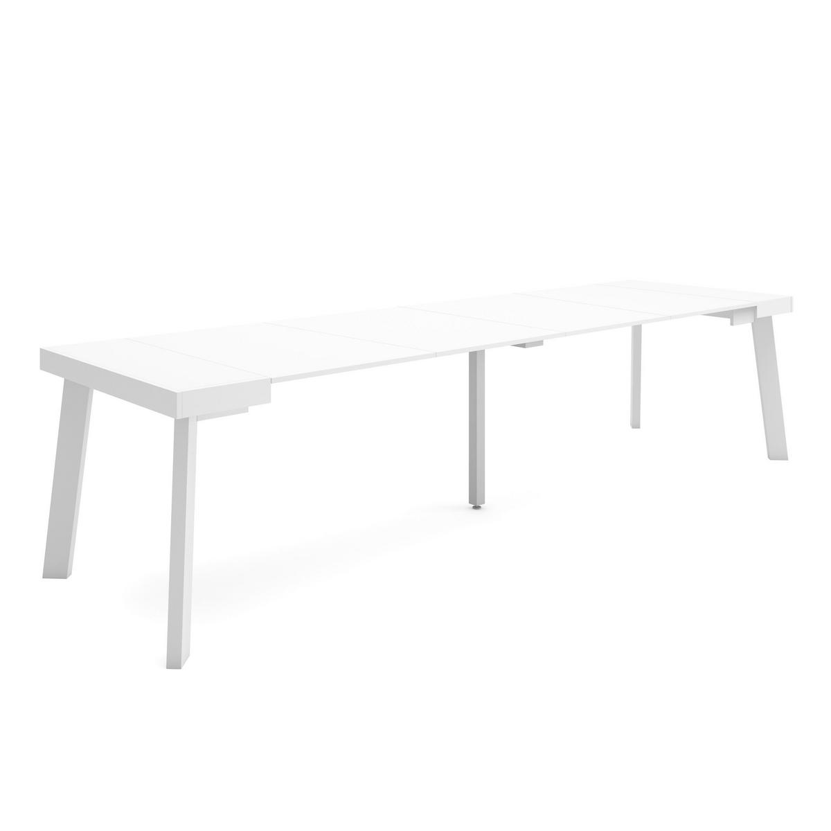 ESSTISCH ausziehbar 58 bis 302cm, für 14 Gäste, weiß, 58/90/73cm - Weiß, Holzwerkstoff (90/302/73cm) - Skraut Home