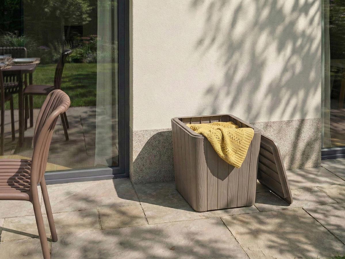 AUFBEWAHRUNGSBOX 40/40 cm Taupe - Taupe, Kunststoff (40/42/40cm) - Beliani