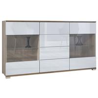SIDEBOARD Bari Weiß Hochglanz - Weiß Hochglanz, Holzwerkstoff (138.5/75.5/35cm) - Vladon