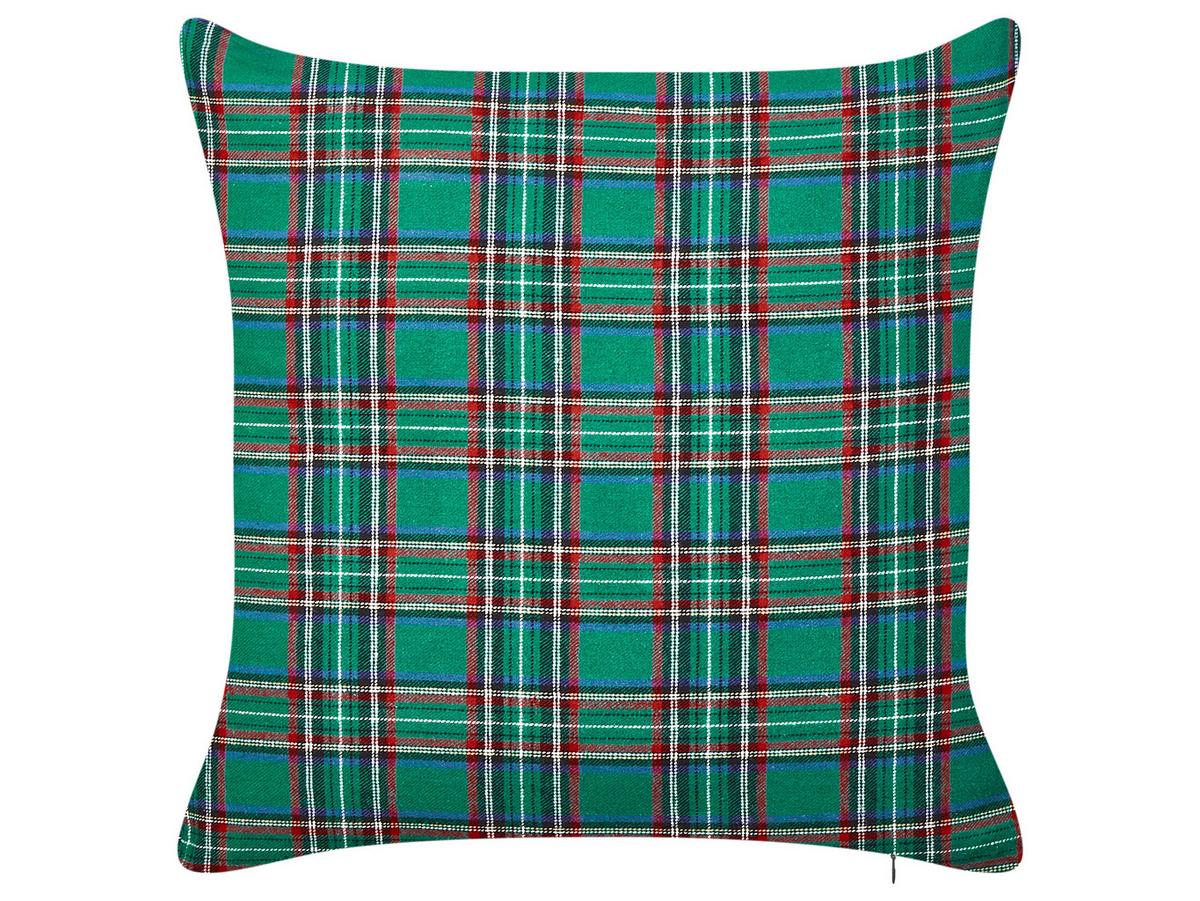 DEKOKISSEN 2er-Set Grün 45/45 cm Joycandy - Rot/Schwarz, Textil (45/45cm) - Beliani
