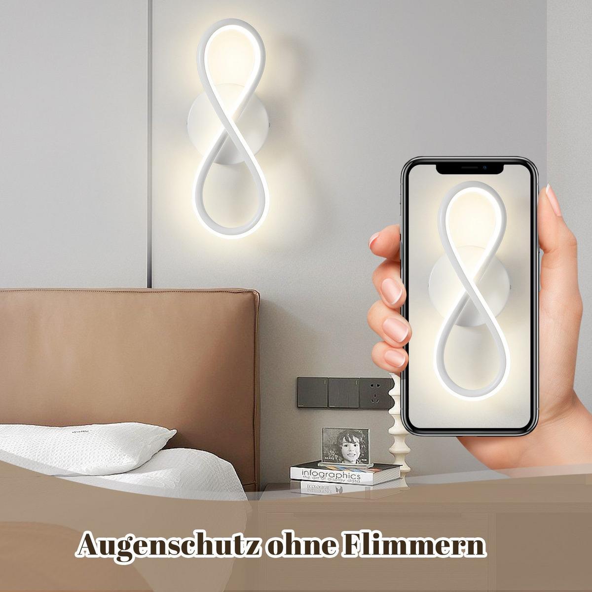 LED - WANDLEUCHTE Regnirion 12.0/9.0/31.0 cm - Weiß, Metall (12/9/31cm) - ZMH