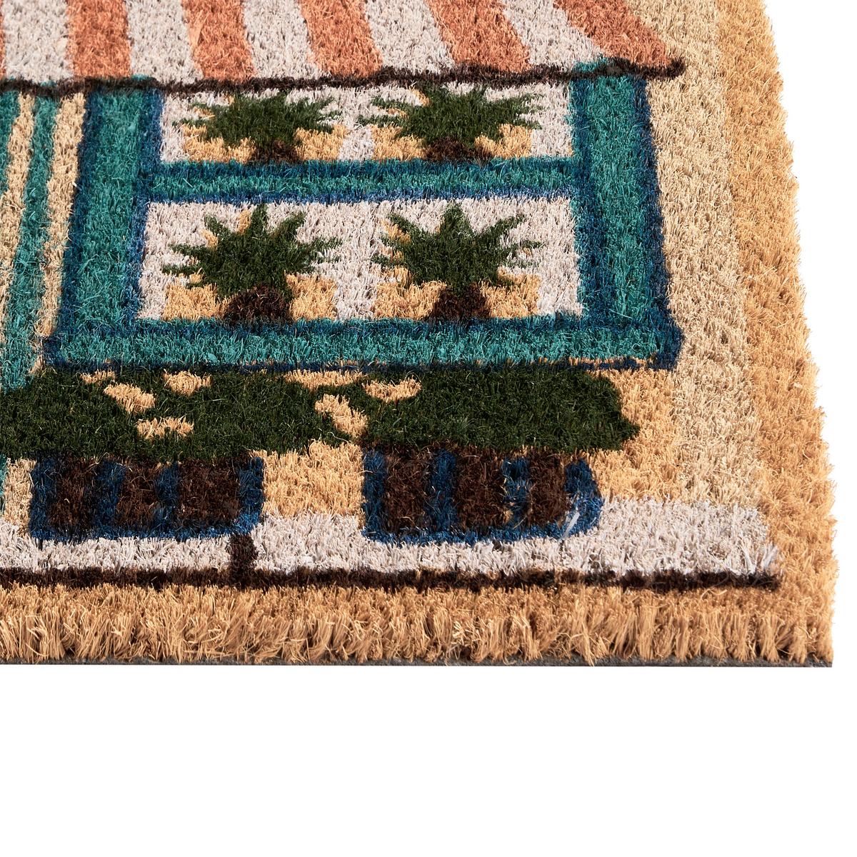 FUSSMATTE Bunt 60/90 cm Kokosfasern Cadiz - Multicolor, Textil (60/90cm) - Beliani