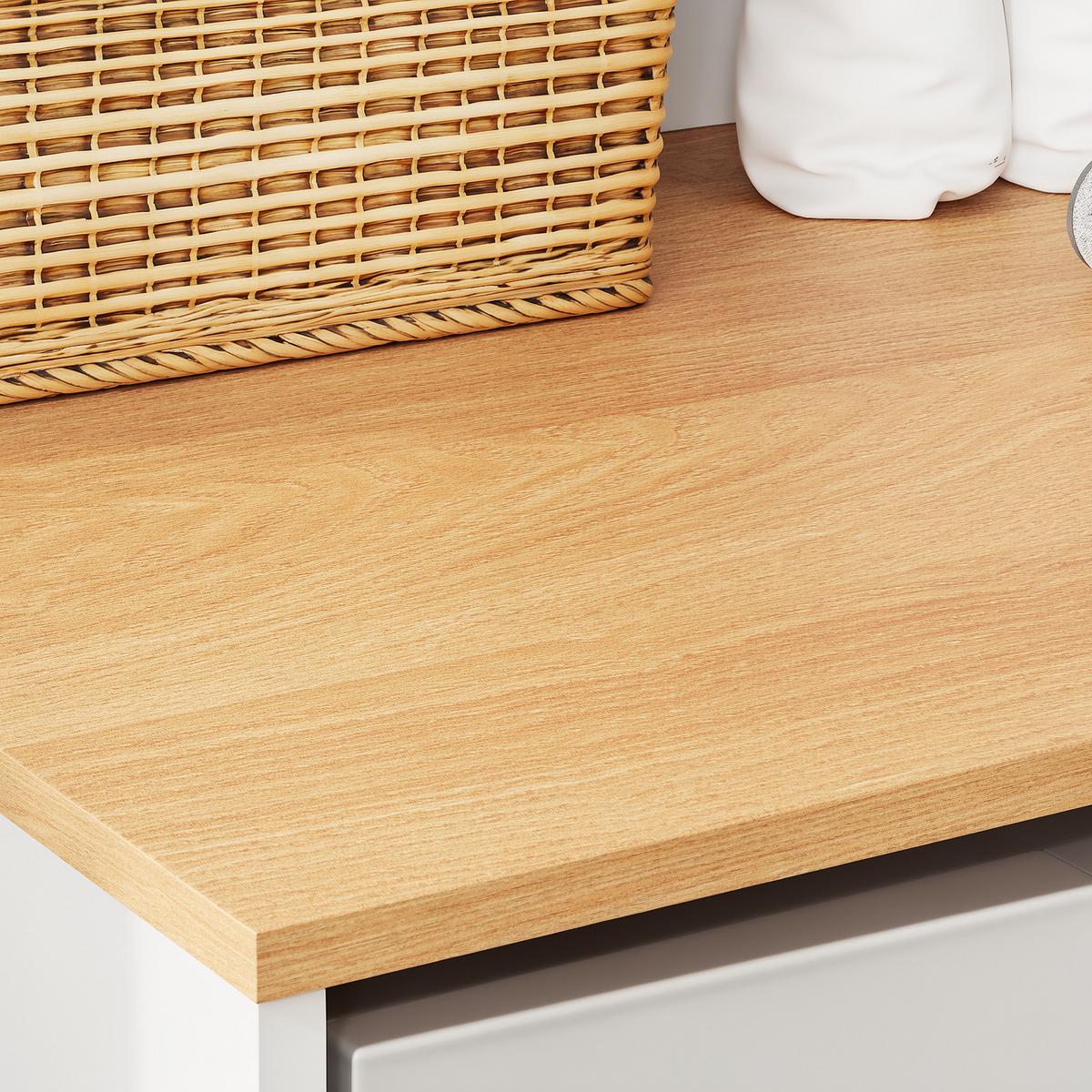WASCHMASCHINENUNTERBAU mit Regal BZR224 - Ahornfarben, Fell (65/126/60cm) - SoBuy