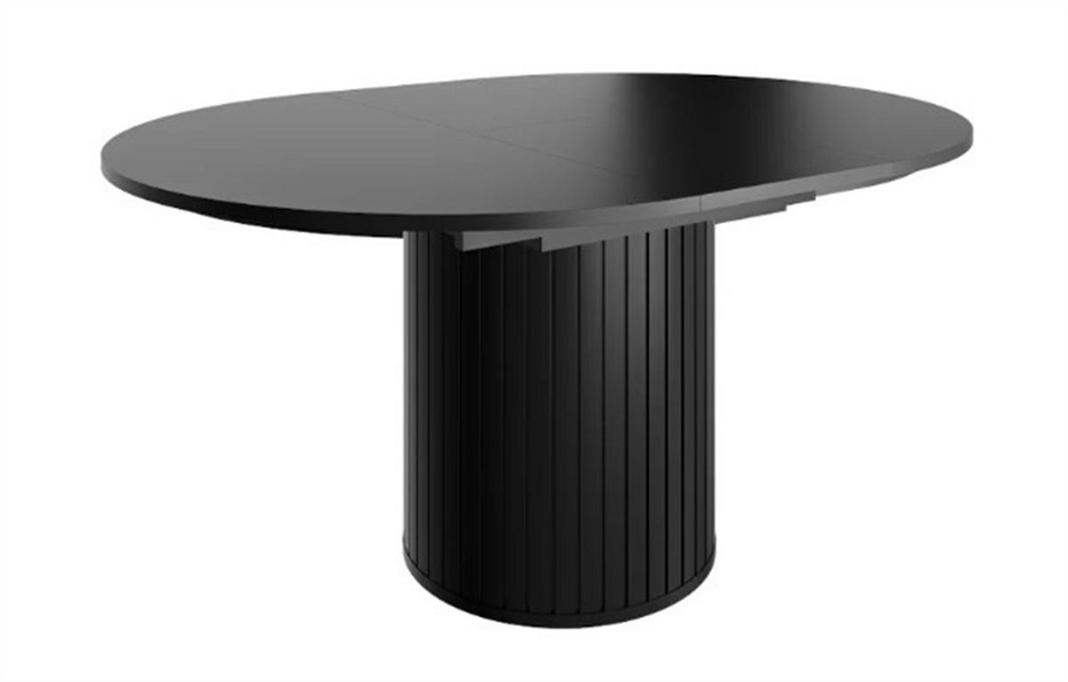 ESSTISCH THIRA 120 - 160 / 120 x 76,8 cm - Schwarz, Holz (120/120/76.8cm) - MASSENO