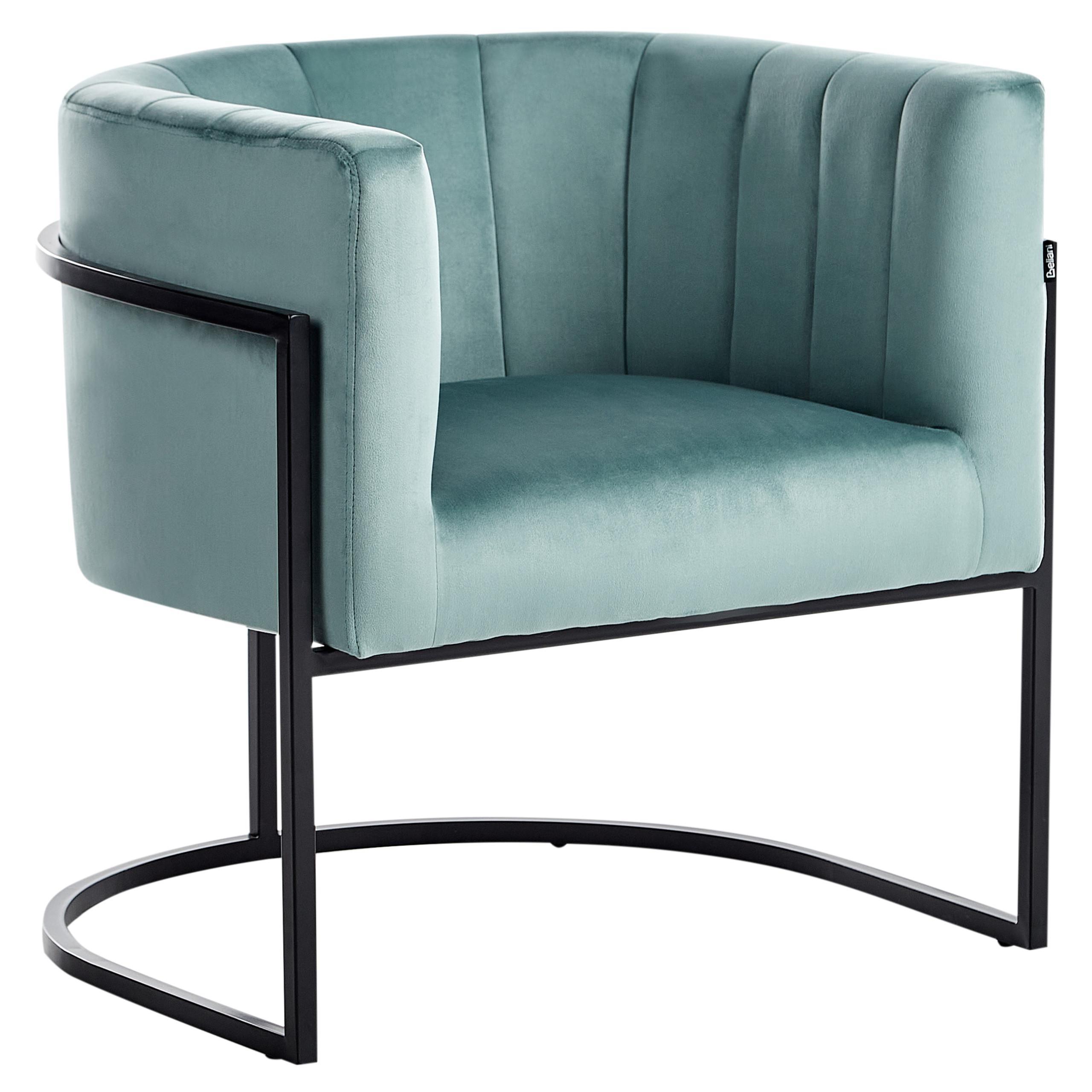 SESSEL Mintgrün Larvik II - Schwarz/Mintgrün, Textil (73/72/66cm) - Beliani