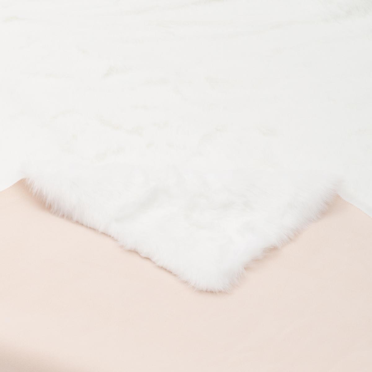 LUXUS SUPER SOFT FELLTEPPICH ASPEN MELIERT - Weiß, Textil (140/180cm) - Pergamon