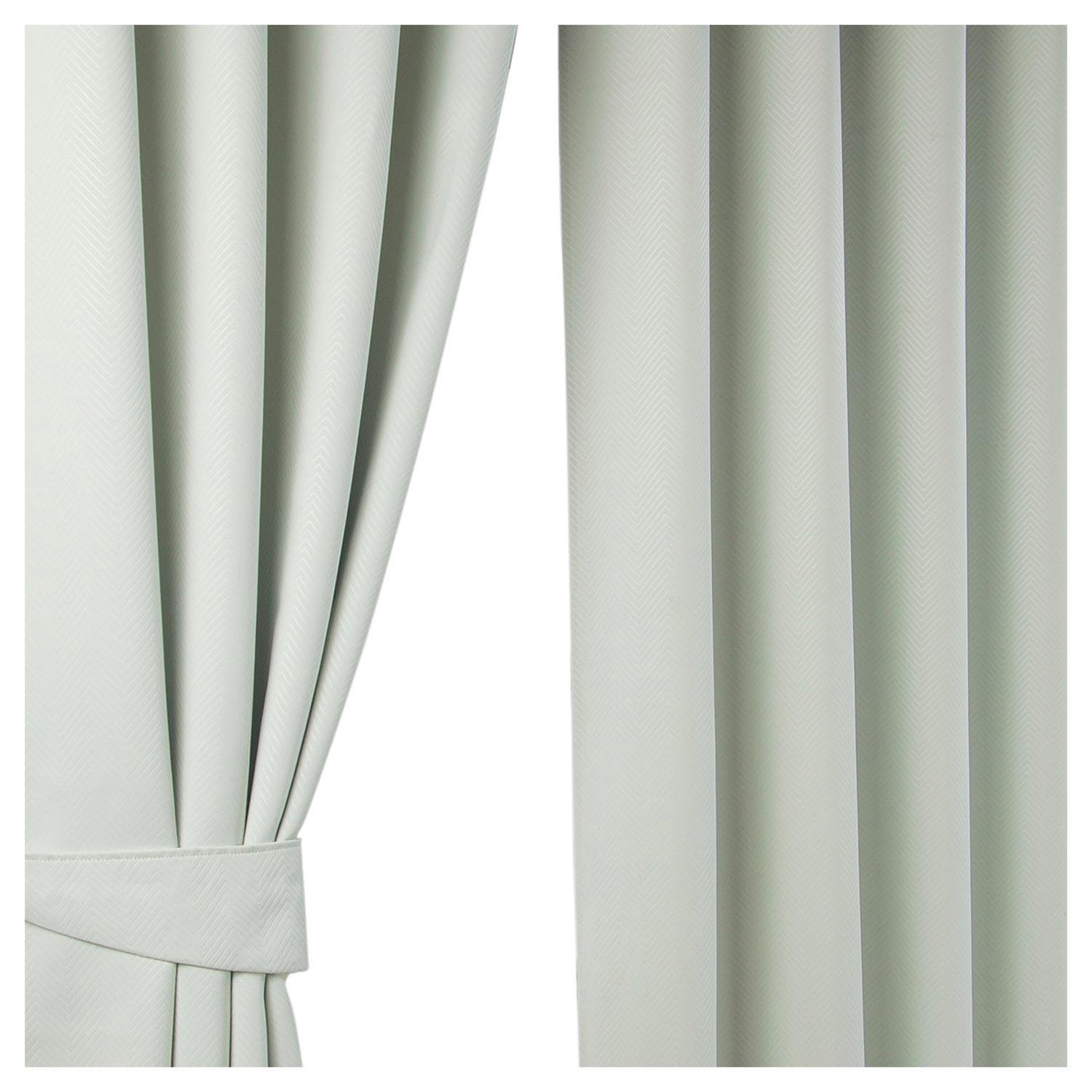VERDUNKELUNGSVORHÄNGE Fischgrät mit Thermo-Funktion, Ösen 167/228 cm - Creme, Textil (167/228cm) - Homescapes