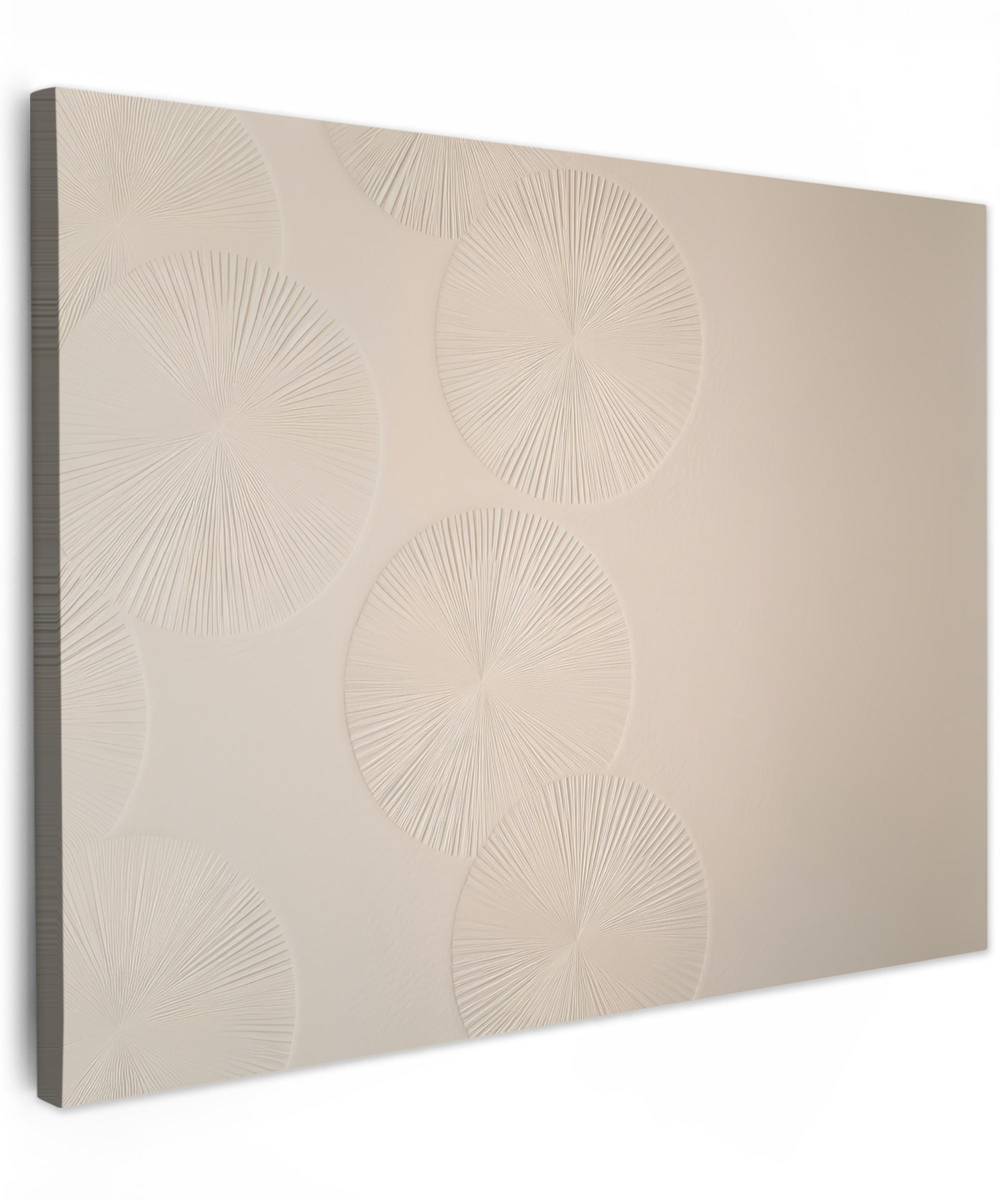 LEINWANDBILD Japandi - Beige - Modern Wandbild 40x30 cm - Ecru, Textil (40/30cm) - MuchoWow