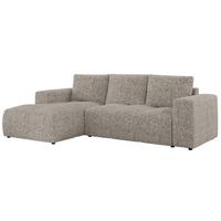 ECKSOFA MONIVA Beige Strukture - Links - Beige/Schwarz, Textil (164/266cm) - MKS