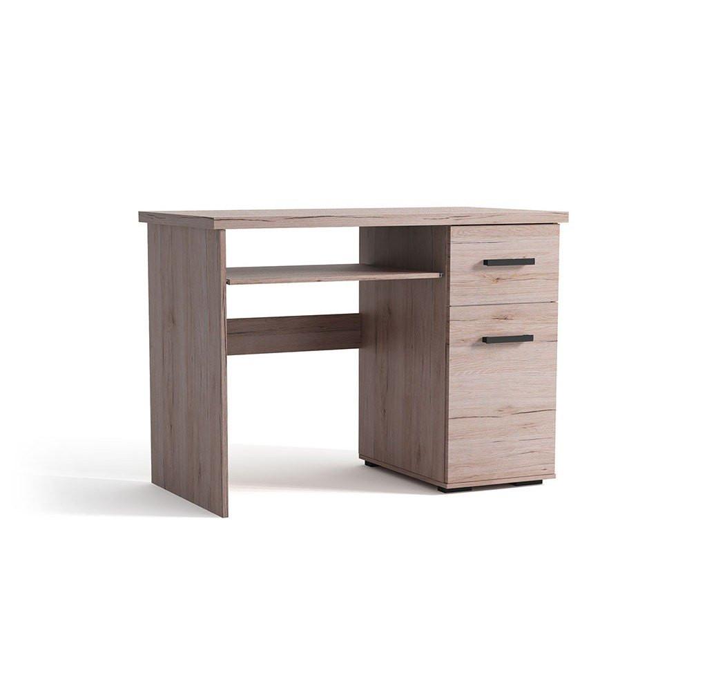 SCHREIBTISCH LIVORNO 90x56x75 cm Bürotisch Computertisch, Eichefarben - Eichefarben, Holzwerkstoff (56/90/75cm) - MASSENO