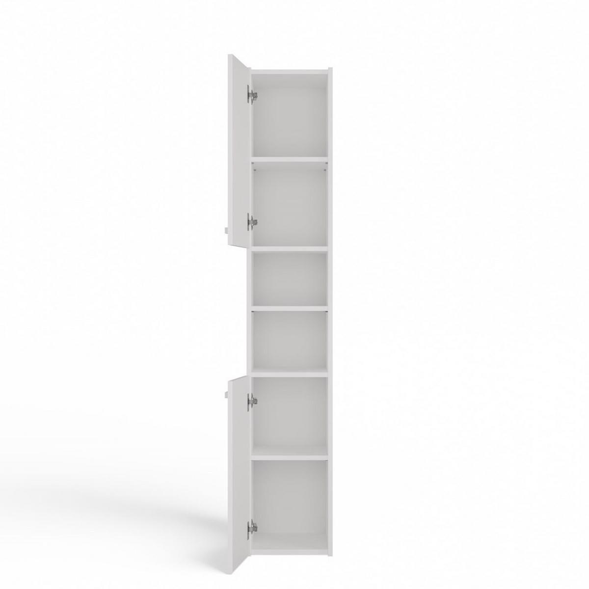 BADEZIMMERSCHRANK Weiß 30/170/30 - Weiß, Holzwerkstoff (30/170/30cm) - RAUMHIRSCH FURNITURE