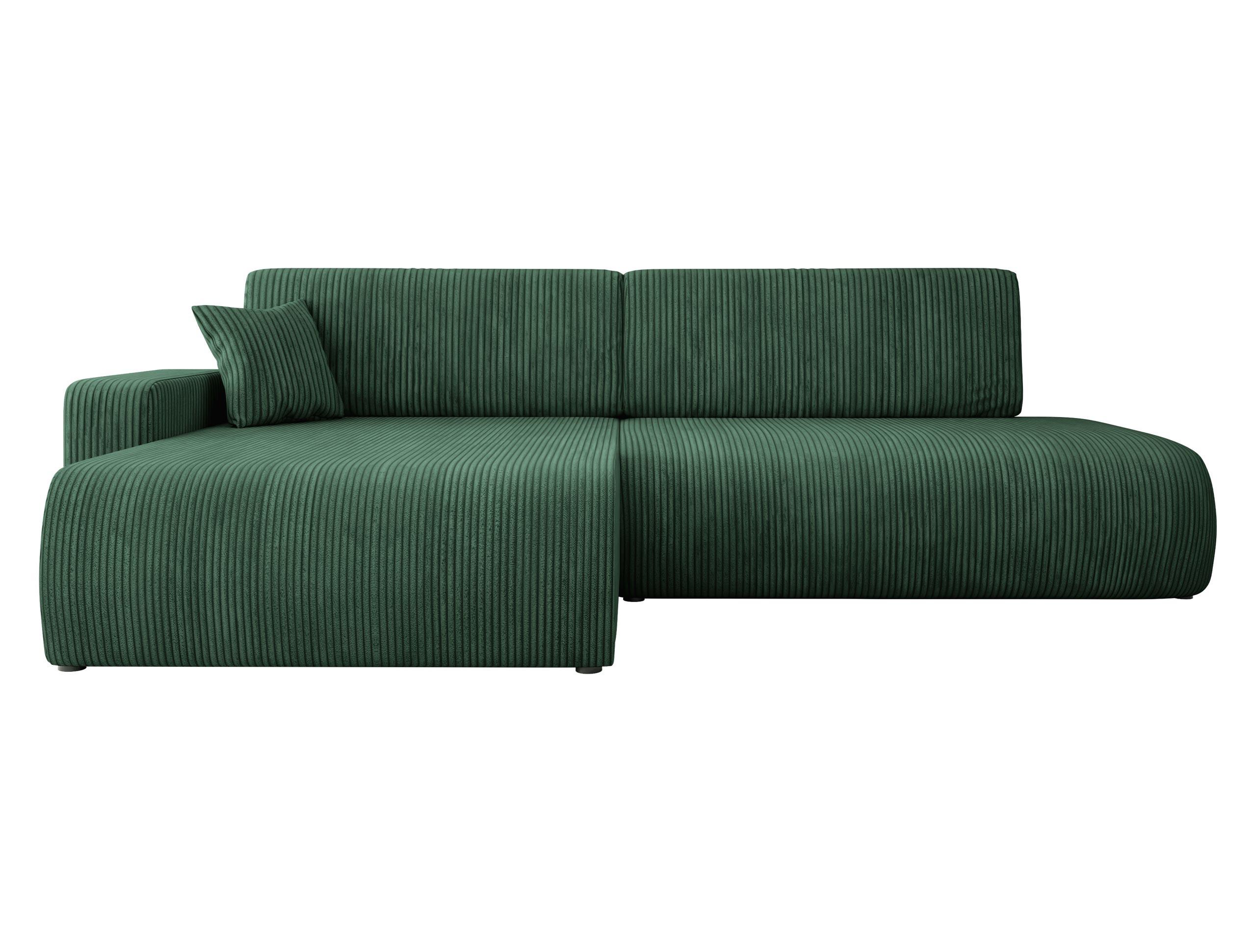 ECKSOFA Piano O Cord - Schwarz/Grün, Holz/Kunststoff (262/145cm) - MIRJAN24